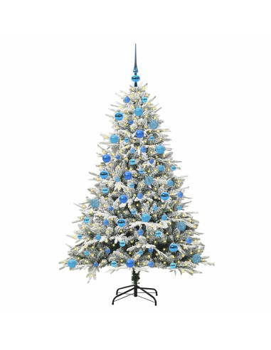 Albero di Natale artificiale preilluminato con set di palline