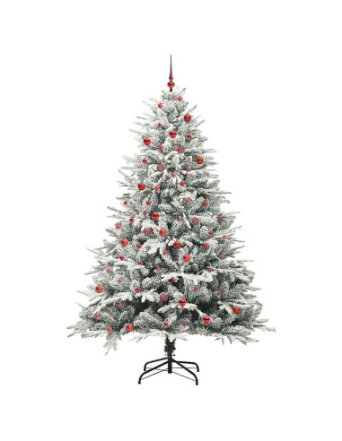 Albero di Natale artificiale preilluminato con set di palline