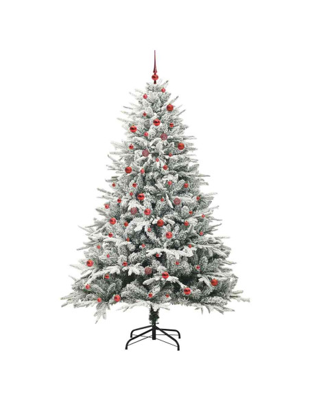 Albero di Natale artificiale preilluminato con set di palline