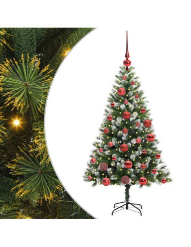 Albero di Natale artificiale a cerniera con neve fioccata