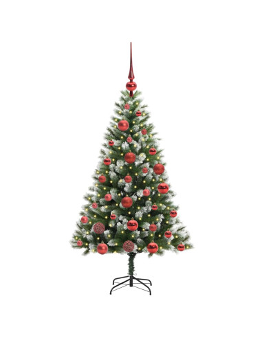 Albero di Natale artificiale a cerniera con neve fioccata