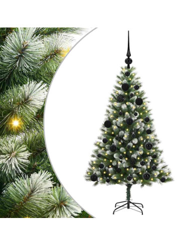 Albero di Natale artificiale a cerniera con neve fioccata