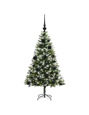 Albero di Natale artificiale a cerniera con neve fioccata