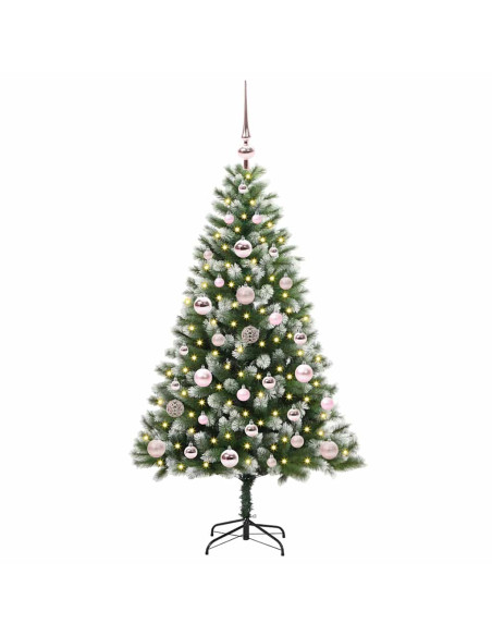 Albero di Natale artificiale a cerniera con neve fioccata