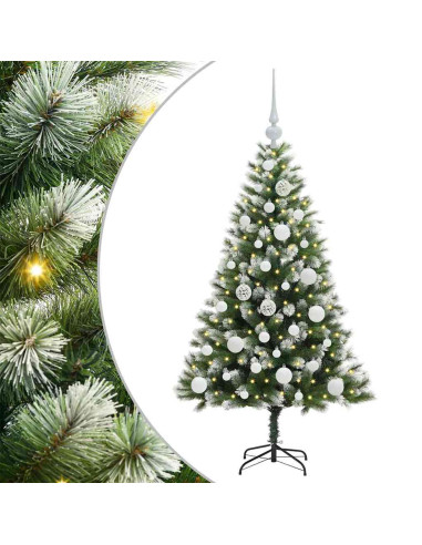 Albero di Natale artificiale a cerniera con neve fioccata