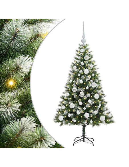 Albero di Natale artificiale a cerniera con neve fioccata