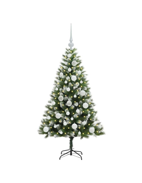 Albero di Natale artificiale a cerniera con neve fioccata