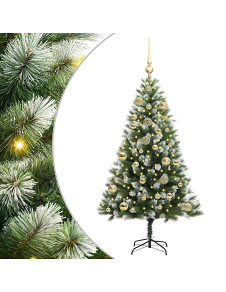 Albero di Natale artificiale a cerniera con neve fioccata