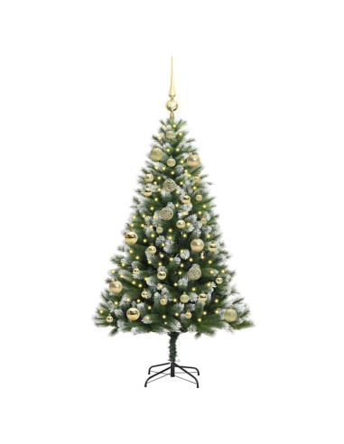 Albero di Natale artificiale a cerniera con neve fioccata