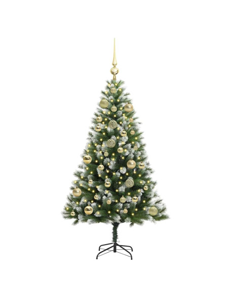 Albero di Natale artificiale a cerniera con neve fioccata