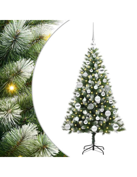 Albero di Natale artificiale a cerniera con neve fioccata