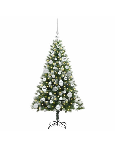 Albero di Natale artificiale a cerniera con neve fioccata