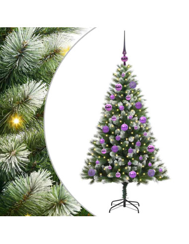 Albero di Natale artificiale a cerniera con neve fioccata