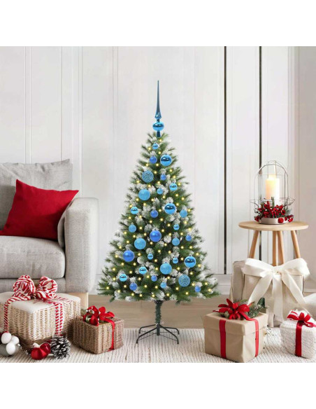 Albero di Natale artificiale a cerniera con neve fioccata