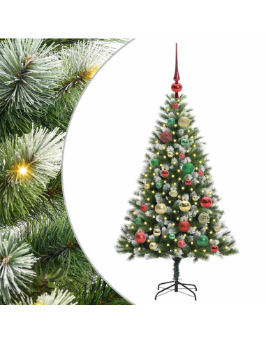 Albero di Natale artificiale a cerniera con neve fioccata