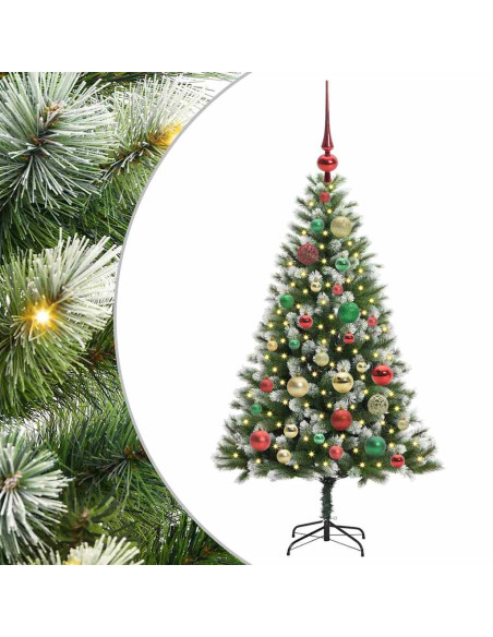 Albero di Natale artificiale a cerniera con neve fioccata