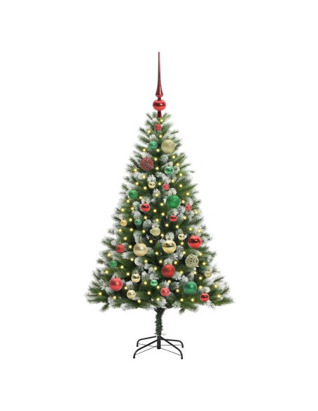 Albero di Natale artificiale a cerniera con neve fioccata