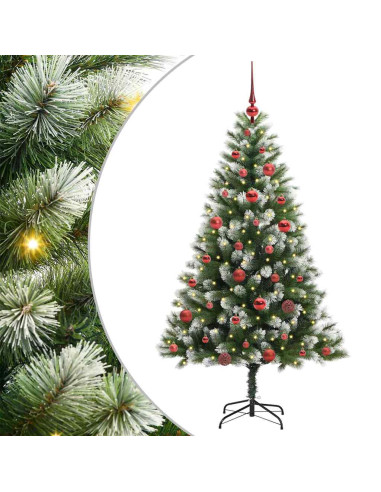 Albero di Natale artificiale a cerniera con neve fioccata