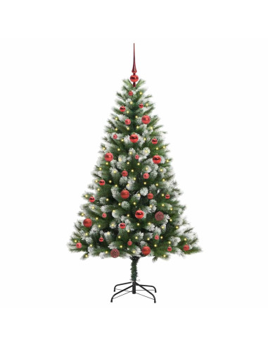 Albero di Natale artificiale a cerniera con neve fioccata