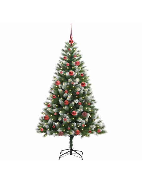 Albero di Natale artificiale a cerniera con neve fioccata