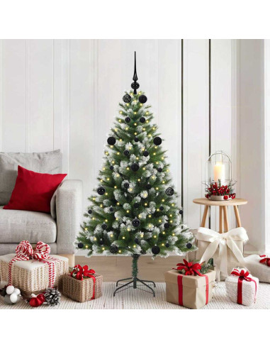 Albero di Natale artificiale a cerniera con neve fioccata