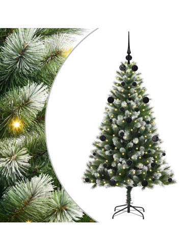 Albero di Natale artificiale a cerniera con neve fioccata