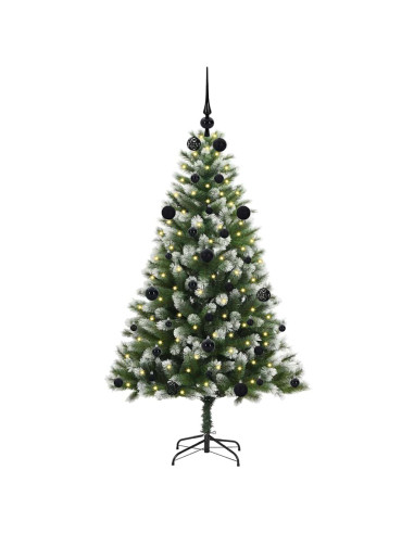 Albero di Natale artificiale a cerniera con neve fioccata