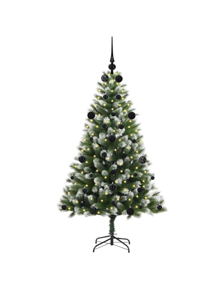 Albero di Natale artificiale a cerniera con neve fioccata