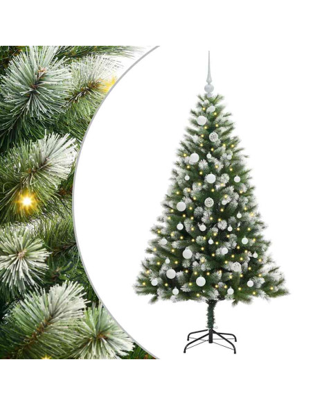 Albero di Natale artificiale a cerniera con neve fioccata