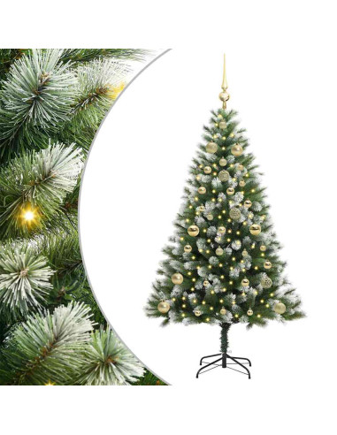 Albero di Natale artificiale a cerniera con neve fioccata