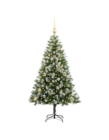 Albero di Natale artificiale a cerniera con neve fioccata