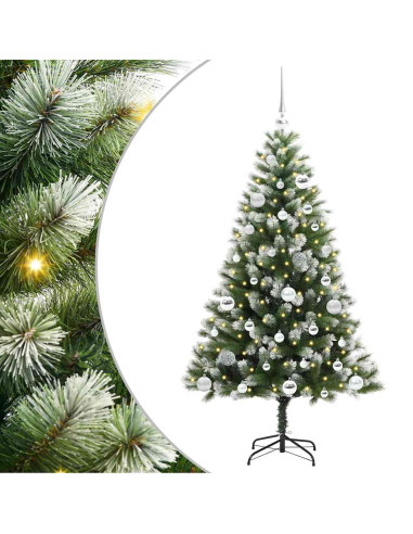 Albero di Natale artificiale a cerniera con neve fioccata