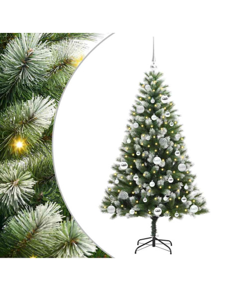 Albero di Natale artificiale a cerniera con neve fioccata