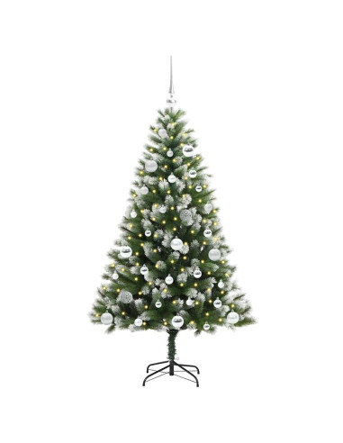 Albero di Natale artificiale a cerniera con neve fioccata
