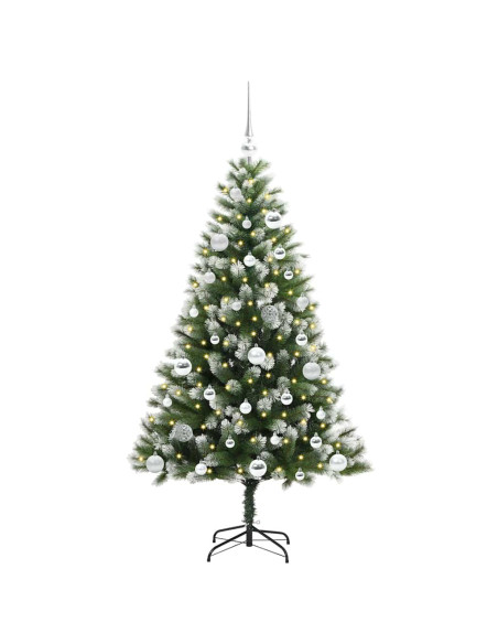 Albero di Natale artificiale a cerniera con neve fioccata