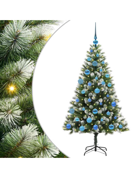 Albero di Natale artificiale a cerniera con neve fioccata