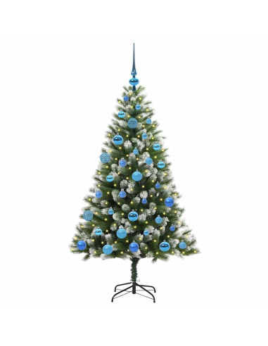 Albero di Natale artificiale a cerniera con neve fioccata