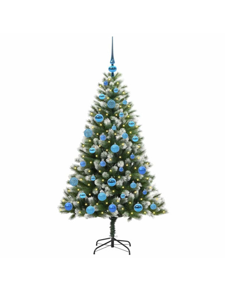 Albero di Natale artificiale a cerniera con neve fioccata