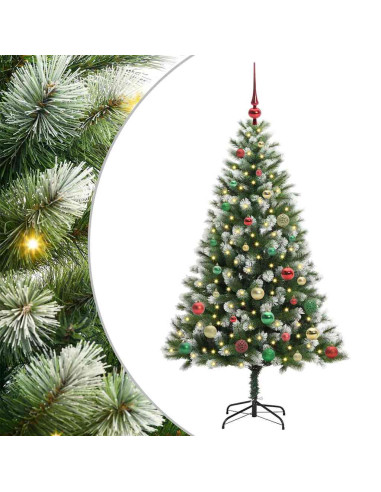 Albero di Natale artificiale a cerniera con neve fioccata