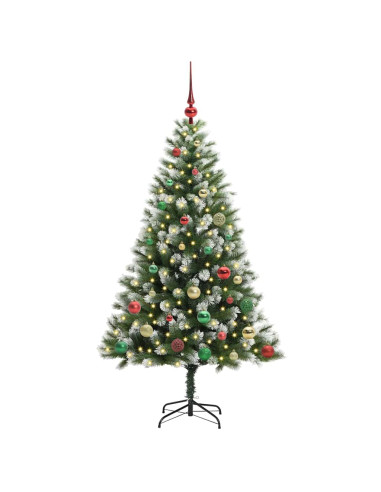 Albero di Natale artificiale a cerniera con neve fioccata