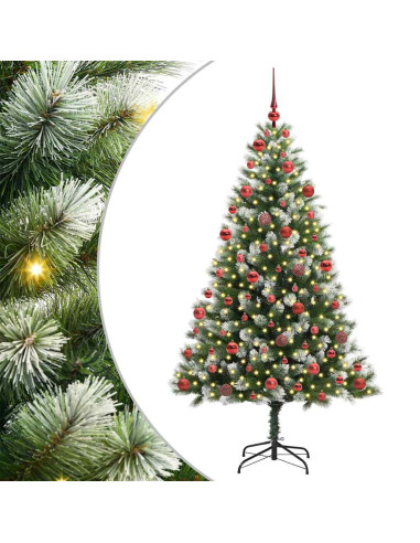 Albero di Natale artificiale a cerniera con neve fioccata