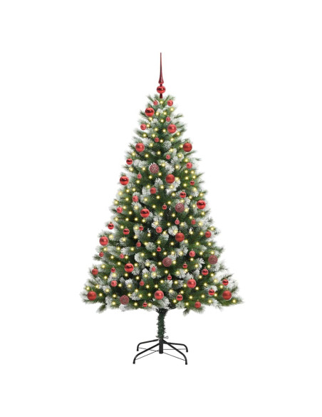 Albero di Natale artificiale a cerniera con neve fioccata