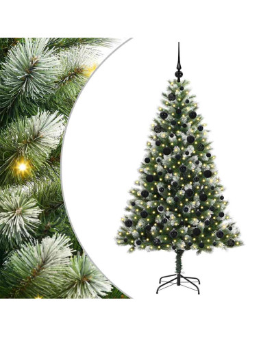 Albero di Natale artificiale a cerniera con neve fioccata