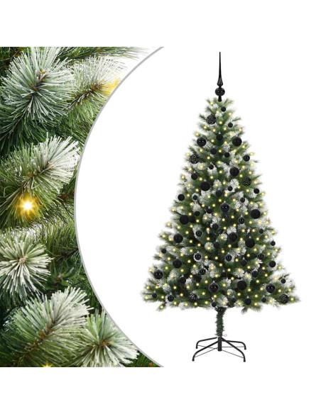 Albero di Natale artificiale a cerniera con neve fioccata