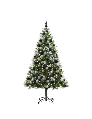 Albero di Natale artificiale a cerniera con neve fioccata