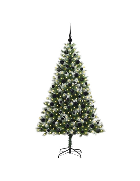 Albero di Natale artificiale a cerniera con neve fioccata