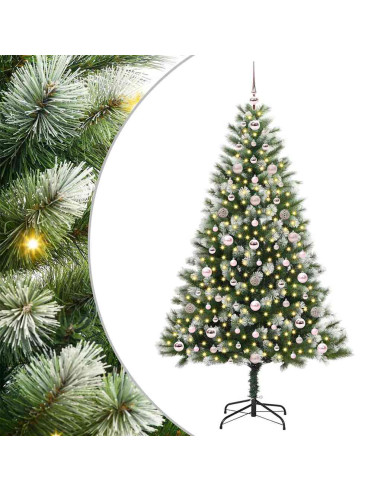 Albero di Natale artificiale a cerniera con neve fioccata