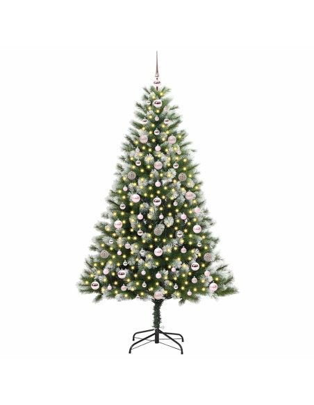 Albero di Natale artificiale a cerniera con neve fioccata