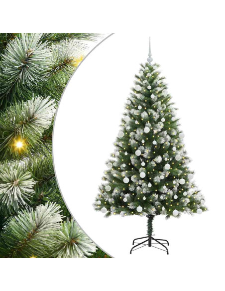 Albero di Natale artificiale a cerniera con neve fioccata