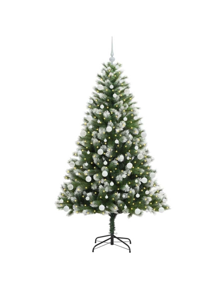 Albero di Natale artificiale a cerniera con neve fioccata